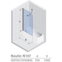 Шторка для ванной Riho Nautic (GGT0210750800) (75x150)