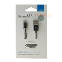 USB-кабель Deppa для iPhone 5 6, iPad 4, mini, 1,2м, MFI черный