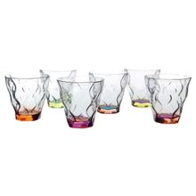 ПМ: Грандлюкс Набор стаканов для виски RCR Riflessi Bicolour Цветные 300мл (6шт)