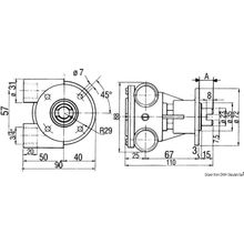 Osculati Nauco FPR040 flanged pump, 16.065.00