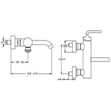 Смеситель Jacob Delafon Purist E14589-4A-CP ванны с душем