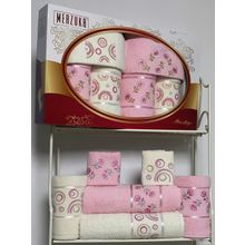 Комплект полотенец MERZUKA махровые в коробке (30х50 2 шт 50x80 2 шт 70x130 2 шт) 6 шт. PRESTIJ