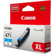 Картридж струйный Canon CLI-471XLC 0347C001 голубой для Canon Pixma MG5740 MG6840 MG7740