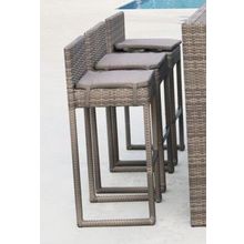 Плетеный барный стул Y390G-W78 Grey