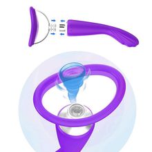 aixiASIA Фиолетовый вибратор с вакуумной чашей Alon - 22 см. (фиолетовый)