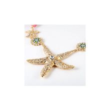 Колье "Морская звезда" муранское стекло, стразы, арт. 95_white