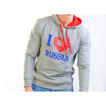 Толстовка с капюшоном I love Russia
