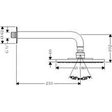 Верхний душ Hansgrohe Raindance (27471000) (180 мм)