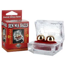 Золотистые вагинальные шарики Ben Wa Balls золотистый