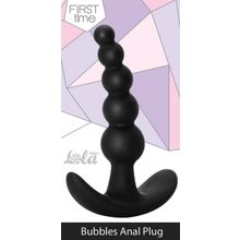 Чёрная анальная пробка Bubbles Anal Plug - 11,5 см. Черный