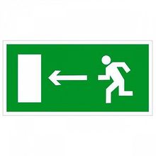 Знак безопасности PP-40205.E04 Напр. к эвакуационному выходу налево |  код. a13956 |  белый Свет