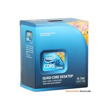 Процессор Core i5-760 BOX &lt;2.80GHz, 2.5 GT s, 8Mb, LGA1156 (Lynnfield)&gt;