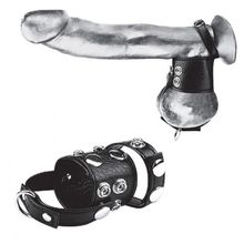  Утяжка на пенис и мошонку Cock Ring With 1.5  Ball Stretcher And Optional Weight Ring