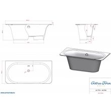 Astra-Form Ванна Прима 185х900, литой мрамор