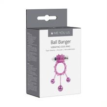 Фиолетовое эрекционное виброкольцо Ball Banger Cock (фиолетовый)