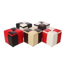 Пуф Рубио-2 в кожзаме коричнево-бежевый