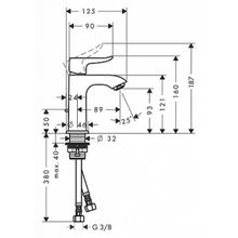 Смеситель Hansgrohe Metris 31088000 для раковины