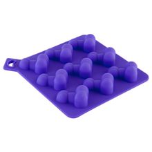 Формочка для льда пенис фиолетовая
