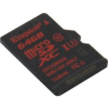 Карта памяти   Kingston   SDCA3 64GBSP   microSDXC Memory Card 64Gb UHS-I U3