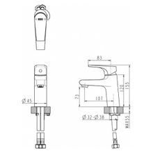 Смеситель для раковины Bravat Vega F1119177CP