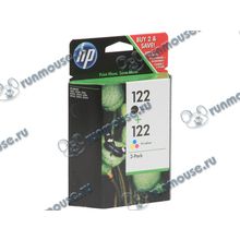Комплект картриджей HP "122+122" CR340HE (черный, трехцветный) для DJ 1000 1050A 2000 2050A 2054A 3000 3050A 3052A 3054A [121290]