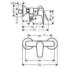 Смеситель Hansgrohe Talis E 71760000 для душа