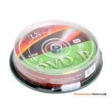 Диски DVD+R 4.7Gb VS 16х  10 шт  Cake Box printable