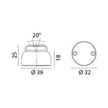 Foresti & Suardi Фиксатор дверей магнитный полированный Foresti & Suardi 410.L 39 x 26 мм короткий