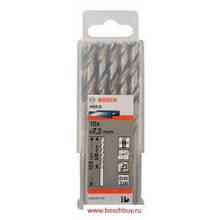 Bosch Набор 10 HSS-G сверл 7,2 мм, DIN 338 (2608595337 , 2.608.595.337)