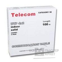 Telecom Кабель UTP кат. 5e 4 пары 100м 0.5mm CCA UTP4-TC100C5EN-CCA-IS