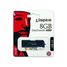DT100G2  8GB, 8GB USB 2.0 Data Traveler, чёрный, Kingston