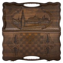 Нарды резные "Кремль" с ручкой 60