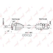 Привод В Сборе | Перед Прав | LYNXauto арт. CD1055A
