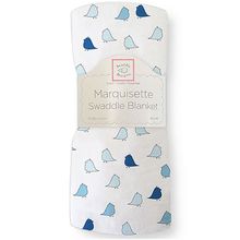 SwaddleDesigns Marquisette Little Chickies синяя