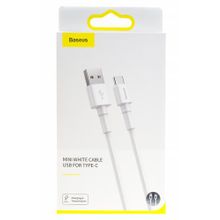 Data кабель USB Baseus CATSW-02 Type-C,1м белый