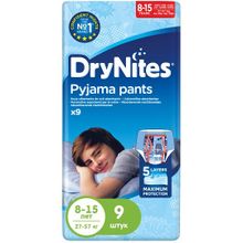 Huggies DryNites 8-15 лет (27-57 кг) 9 шт. для мальчика
