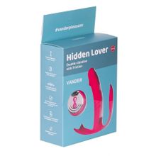 Розовый вибратор Hidden Lover с анальным и клиторальным стимулятором (241954)