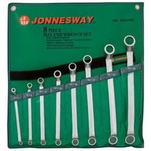 Jonnesway Набор ключей гаечных накидных изогнутых Jonnesway W23108S 75° в сумке, 6-22 мм, 8 предметов