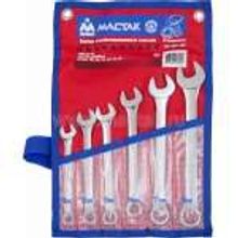 МАСТАК Набор комбинированных ключей, 10-19 мм, 6 предметов МАСТАК 0211-06P