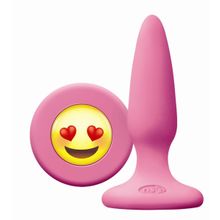 NS Novelties Розовая силиконовая пробка Emoji Face ILY - 8,6 см. (розовый)