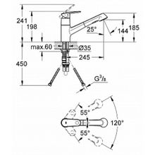 Смеситель Grohe Europlus II 32942002 для кухонной мойки