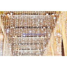 Светодиодный уличный "Занавес" 3x3м 896!!! LED ламп, белый провод, свет свечения Тёплый Белый