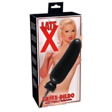 Чёрный надувной фаллоимитатор из латекса Inflatable Latex Dildo - 20 см. Черный