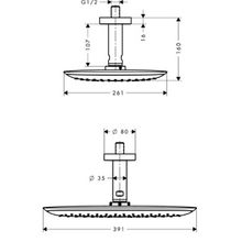 Верхний душ Hansgrohe PuraVida (27390400) (400 мм)