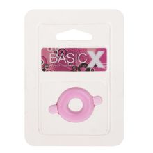 Dream Toys Розовое эрекционное кольцо с ушками для удобства надевания BASICX TPR COCKRING PINK (розовый)