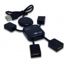 USB разветвители USB HUB - разветвитель на 4 USB порта - человечек - black