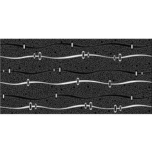 Керамическая плитка Azori Дефиле Неро Геометрия декор 20,1х40,5