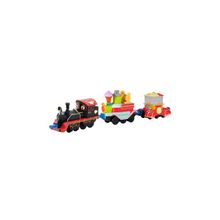 Chuggington LC54076 Чаггингтон Die-Cast, Старина Пит с двумя вагончиками