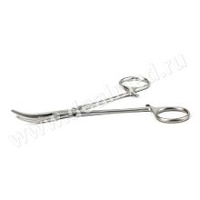 Зажим гемостатический, по KELLY, изогнутый, 14 см, KLS Martin, Германия