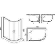 Душевой уголок Am.Pm Bliss L (W53G-302U120MT) (120х80)